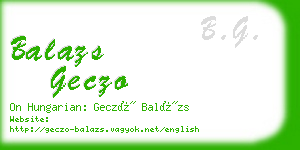 balazs geczo business card